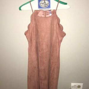 Francesca’s Pink Suede Dress